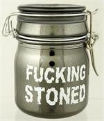 Metallic Smoke - Fucking Stoned Stash Jar - 5oz Image