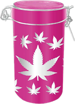 Neon Pink with Silver Leaves 6