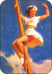 GIL ELVGREN - ANCHORS A-WOW LARGE STICKER - 2 1/2