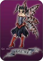 AMY BROWN - DARE ME  FAIRY LARGE STICKER - 2 1/2