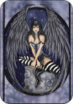 AMY BROWN - MIDNIGHT  FAIRY LARGE STICKER - 2 1/2
