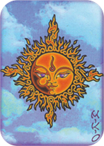 Mikio Kennedy - Sun Face Large Sticker Image