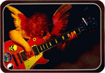 Angel Playing Guitar Large Sticker Image