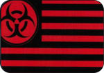 BIOHAZARD FLAG LARGE STICKER - 2 1/2