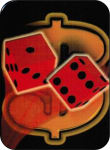 MONEY DICE LARGE STICKER - 2 1/2