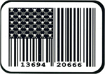 Barcode Flag - Large Sticker Image