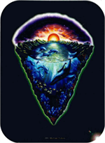 Whale - Mikio Kennedy Mini Sticker Image