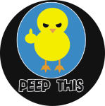 PEEP THIS  - ROUND STICKER - 2 1/2