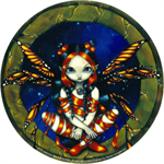 Strangeling - Starry Night Fairy - Round Sticker Image