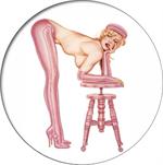 BELL GIRL ROUND STICKER - 2 1/2