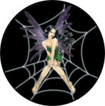 NEDDA SHISHEGAR - KIARA FAIRY   ROUND STICKER - 2 1/2