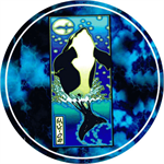 Whale - Round Sticker Image