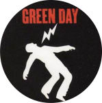 GREEN DAY SHOCK MAN ROUND STICKER - 2 1/2