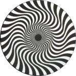 OP SWIRLS ROUND STICKER - 2 1/2