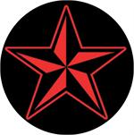 TRADITIONAL STAR  - ROUND STICKER - 2 1/2