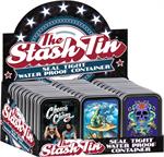 420 Themed Rectangular Stash Tin Display - 24 Pieces Image
