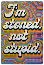 I'm Stoned Not Stupid Tin Sign - 20x30cm - 7.87