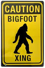 Bigfoot Crossing Tin Sign Image