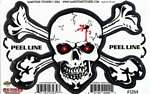 SKULL/CROSSBONES - Large - 3" X 5" - STICKER