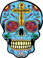 Blue Day of the Dead Sugar Skull - Large - 4.5
