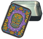 Day Of The Dead Large Stash Tin Opened Image