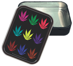 Leaf Popart Large Stash Tin Opened Image