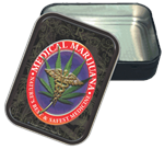Medical Marijuana Large Stash Tin Opened Image