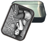 Bettie Page Couch Large Stash Tin Opened Image