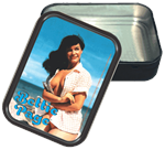 Bettie Page Beach Large Stash Tin Opened Image