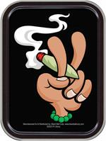 Peace Fingers - Large Stash Tin Image