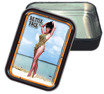 Bettie Page Beach Large Stash Tin Opened image
