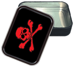 Skull & Crossbones Large Stash Tin Opened Image