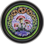 Mushroom 2000 Round Stash Tin - Mike Dubois Image