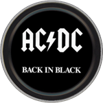 AC/DC Back In Black Round Stash Tin Image