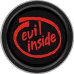 Evil Inside Sticker - Round Stash Tin Image