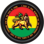 Rasta Lion Round Stash Tin Image