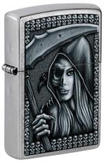 Grim Beauty Design Street Chrome Zippo Lighter Image