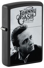 Johnny Cash - Man in Black - Black Matte Zippo Lighter Image