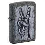 Graffiti Peace Fingers Design Zippo Lighter Image