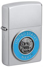 U.S. Navy Satin Chrome Zippo Lighter-image