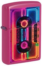 Neon Cassette Design Zippo Lighter IMAGE