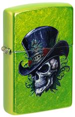Steampunk Skeleton Design Lurid Zippo Lighter IMAGE
