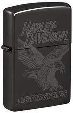 Harley-Davidson High Polish Black Design Zippo Lighter image