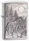TIMBER WOLVES EMBLEM - BRUSHED CHROME - 20855