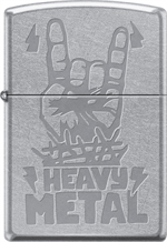 Heavy Metal Fingers Brushed Chrome Zippo Image