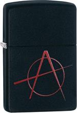 Anarchy Black Matte Zippo Lighter Image