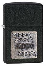 Black Crackle Gold Zippo Logo Zippo Lighter Image