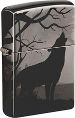 Wolves Design Black Ice Zippo Lighter Image