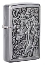Skull and Angel Emblem Design Street Chrome Zippo Lighter Image