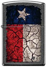 Texas Flag Cracked Iron Stone Zippo Lighter Image